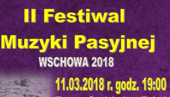 II Festiwal Muzyki Pasyjnej plakat muzyki pasyjnej