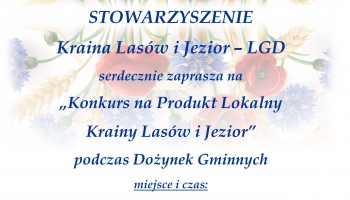 plakat na Produkt Lokalny Krainy Lasów i Jezior