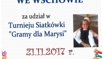 podziękowanie-Turniej Siatkówki