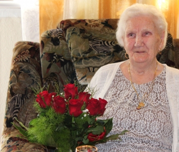 jubilatka z kwiatami