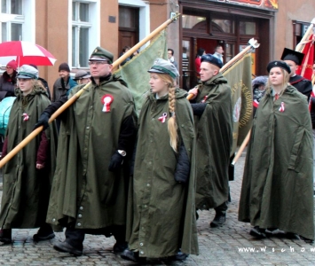 harcerze w przemarszu niepodległościowym