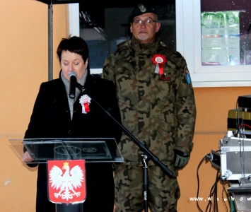 przemawiająca burmistrz