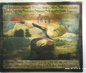 obraz przedstawiający ucinaną dłoń z muzeum ziemi